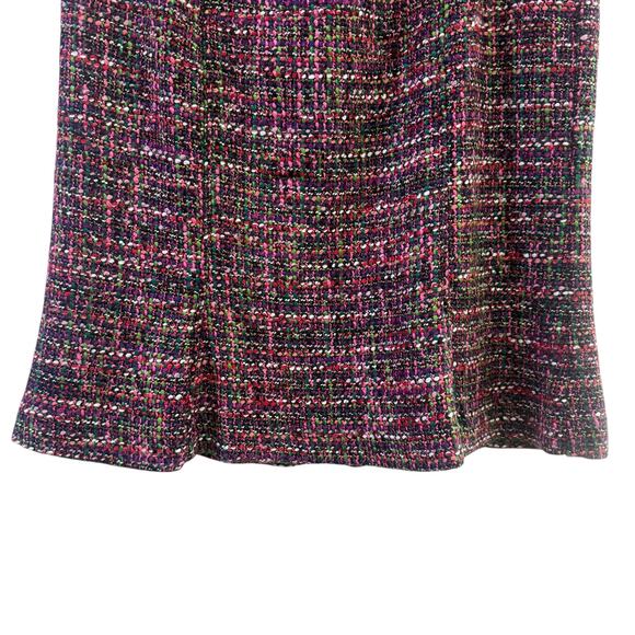 Talbots Skirt Womens Size 8 Petite Multicolor Tweed Retro Midi Pencil Flare - Picture 3 of 6